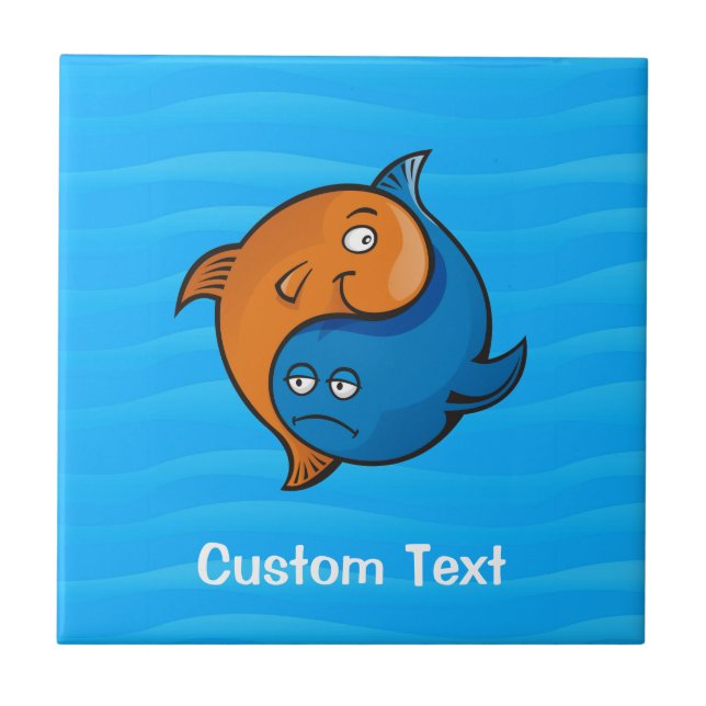 Yin Yang Fish Cartoon Tile (Front)