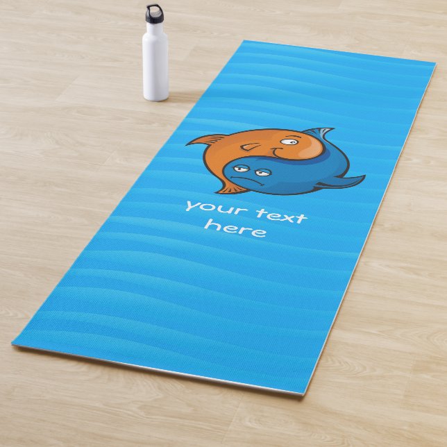 Yin Yang Fish Cartoon Yoga Mat (In Situ)
