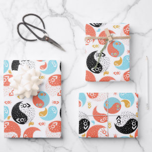 Yin Yang fish Wrapping Paper Sheet