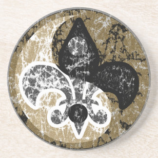 Yin Yang Fleur De Lis Coaster