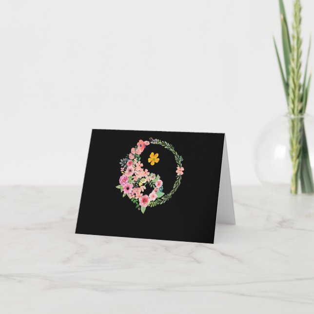 Yin Yang Floral Card (Front)