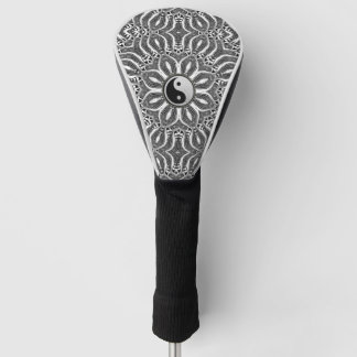 Yin Yang Flower of Life Black & White Golf Head Cover