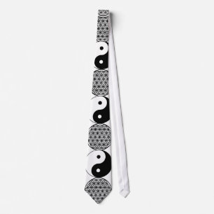 Yin Yang -flower of life Tie