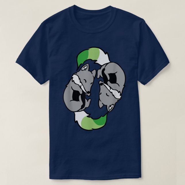 Yin Yang Foes Agender Pride  T-Shirt (Design Front)