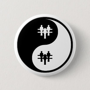 Yin Yang Foosball 6 Cm Round Badge