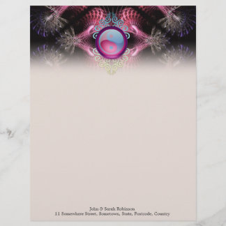Yin Yang Fractal Artistry #003 Letterhead