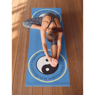 Yin Yang French Blue Workout, Pilates and Yoga Mat