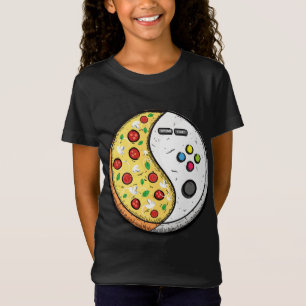 Yin Yang Gaming and Pizza for Gamersn and Boy T-Shirt