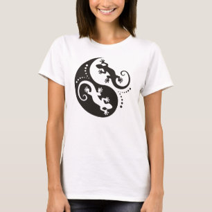 YIN & YANG Geckos black + your idea T-Shirt