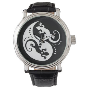 YIN & YANG Geckos white + your idea Watch