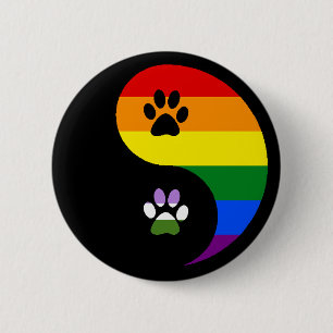 Yin-yang Gender Queen 6 Cm Round Badge