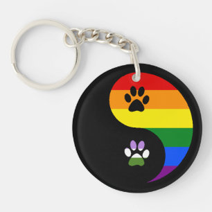 Yin-Yang Genderqueer Acrylic Keychain