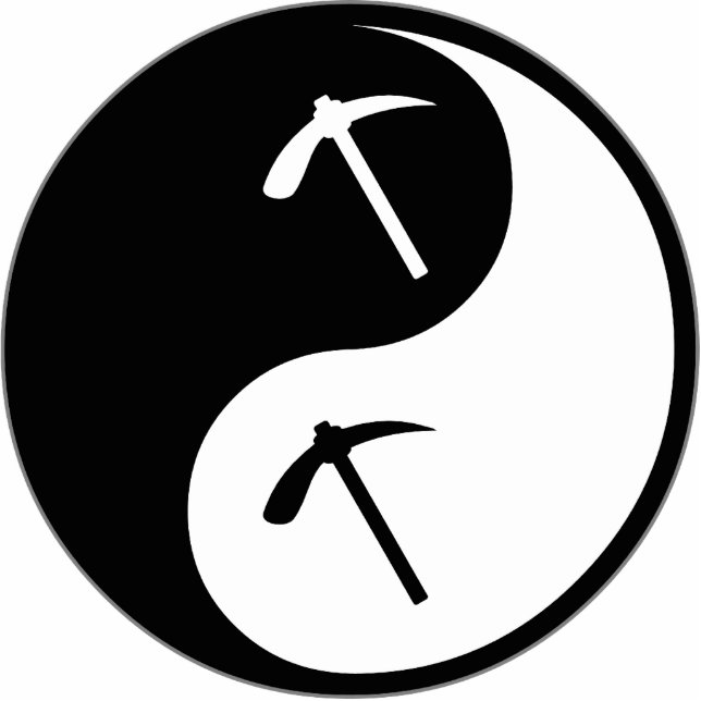 Yin Yang Geology Photo Sculpture Decoration (Front)