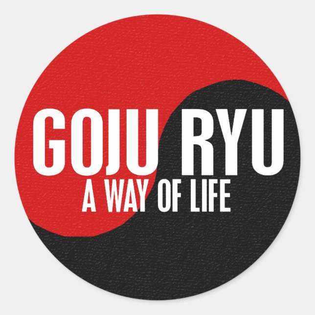 Yin Yang GOJU RYU 1 Classic Round Sticker (Front)