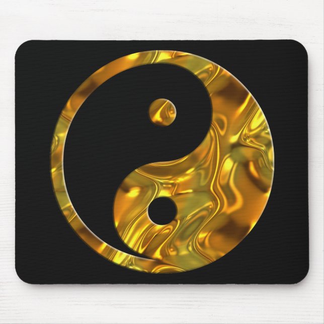 Yin & Yang GOLD | black Mouse Mat (Front)