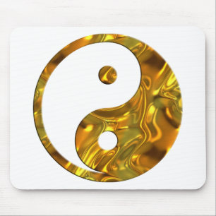 Yin & Yang GOLD make your own background Mouse Mat