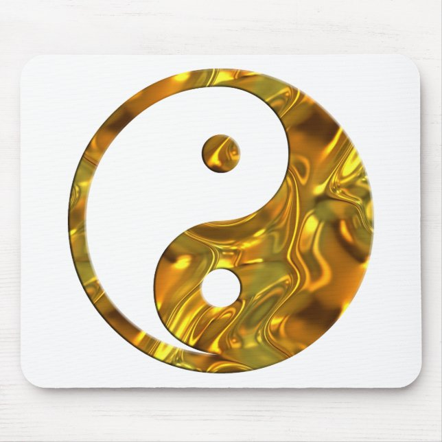Yin & Yang GOLD | make your own background Mouse Mat (Front)