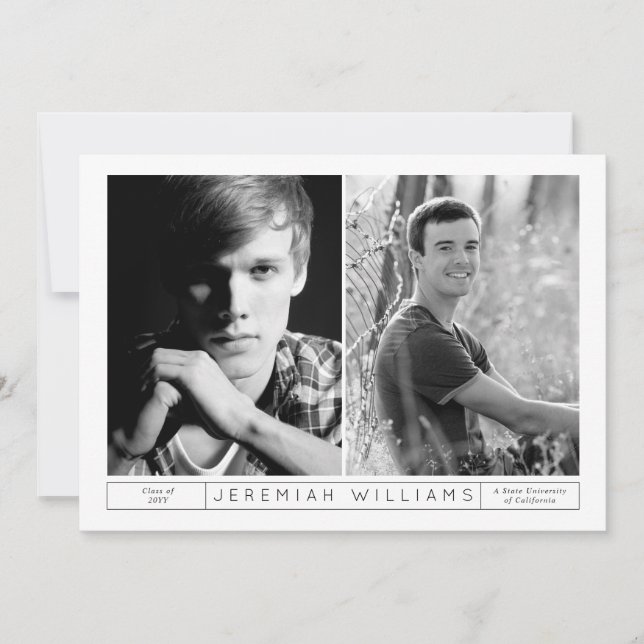 Yin & Yang Graduation Announcement (Front)