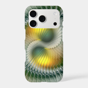 Yin Yang Green Yellow Abstract Colourful Fractal