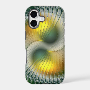 Yin Yang Green Yellow Abstract Colourful Fractal