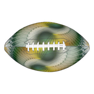 Yin Yang Green Yellow Abstract Colourful Fractal American Football