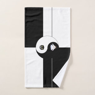 Yin yang hand towel