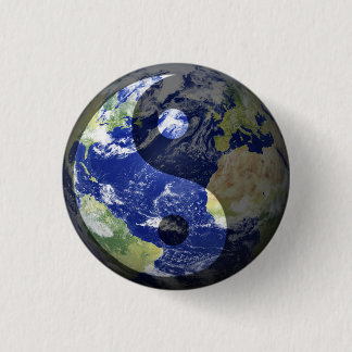 Yin-Yang Harmony on Our Planet 3 Cm Round Badge