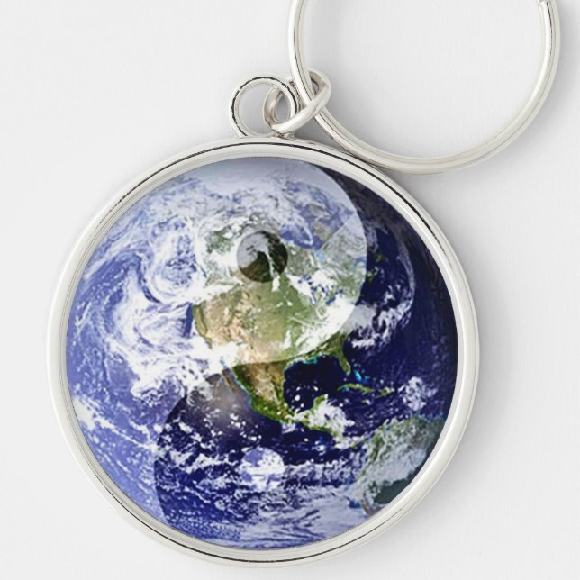 Yin-Yang Harmony on Our Planet Key Ring (Front)