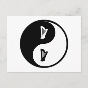 Yin Yang Harp Postcard