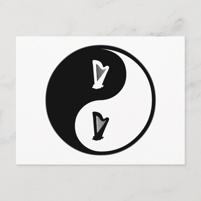 Yin Yang Harp Postcard (Front)