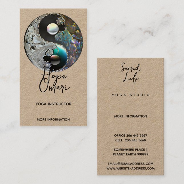 Yin Yang, Healing Arts Business Card (Front/Back)