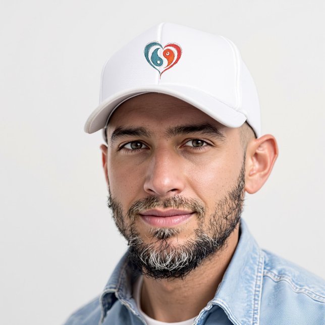 Yin Yang Heart Artistic  Trucker Hat (Creator Uploaded)