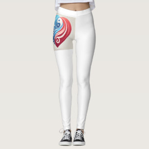 Yin Yang Heart Leggings – Harmony & Balance in Lov