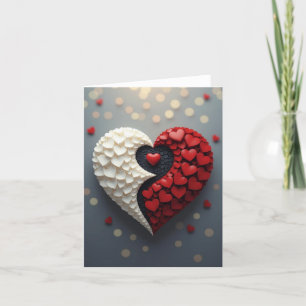 Yin-yang Heart Love Romantic Card