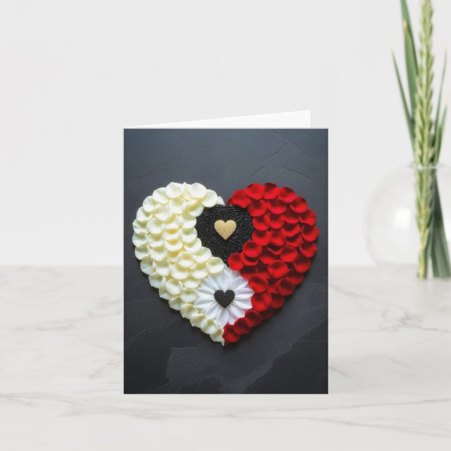 Yin-yang Heart Love Romantic Card (Front)