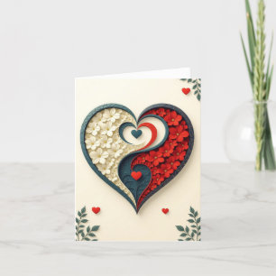 Yin-yang Heart Love Romantic Card