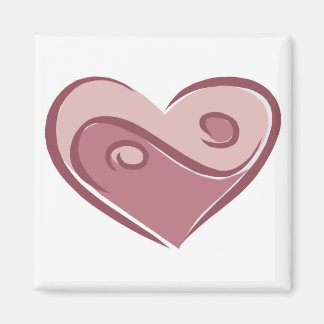 yin yang heart magnet