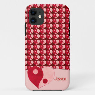 Yin Yang Heart (Red/Pink) iPhone 11 Case