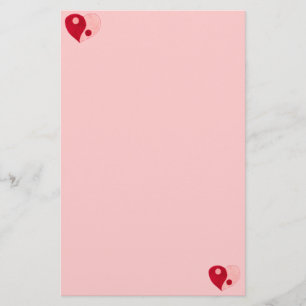 Yin Yang Heart (Red/Pink) Stationery