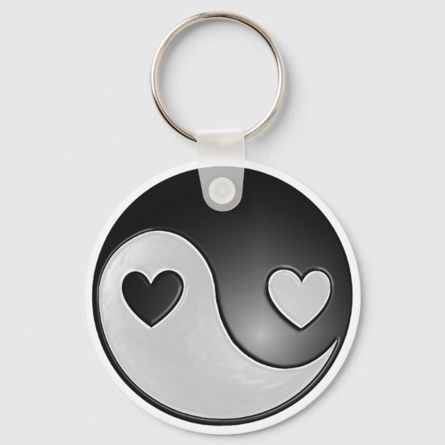 yin yang hearts key ring (Front)