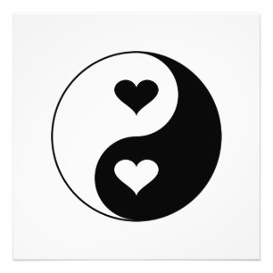 Yin Yang Hearts Photo Print
