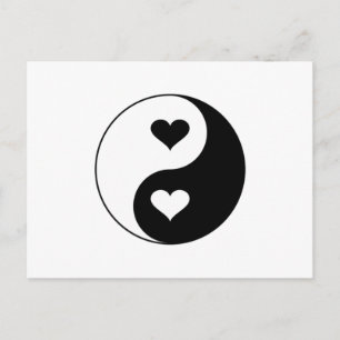 Yin Yang Hearts Postcard