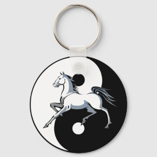 Yin Yang Horse Key Ring