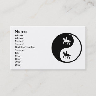 Yin Yang Horse Riding Business Card