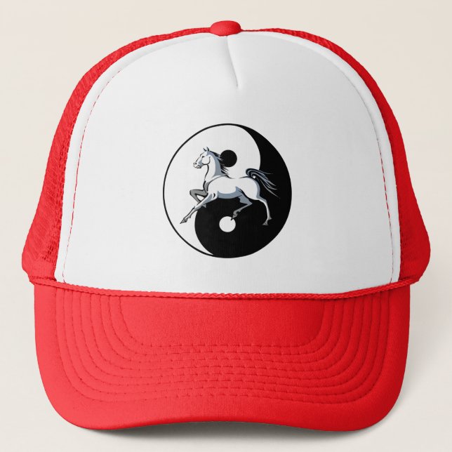 Yin Yang Horse Trucker Hat (Front)