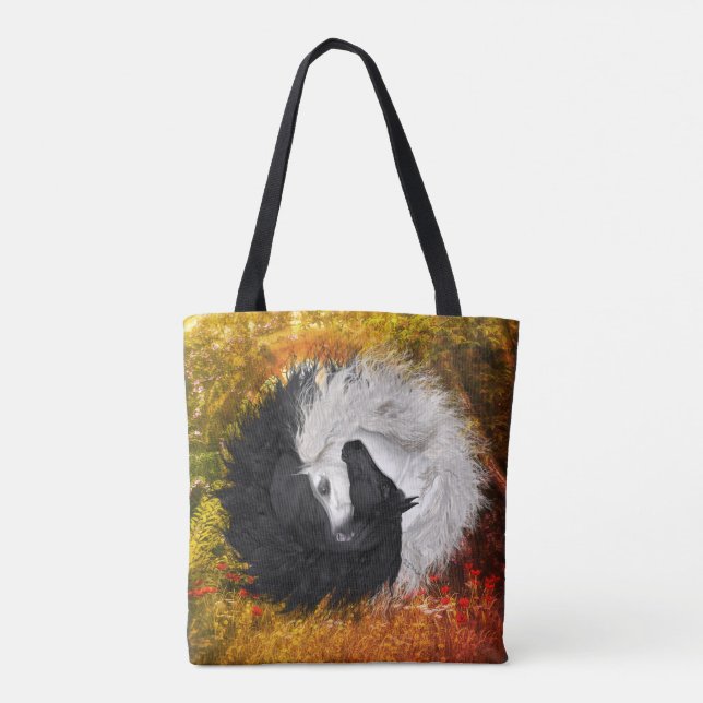 Yin Yang Horses Summer/ Fall 2-sided Tote Bag (Back)