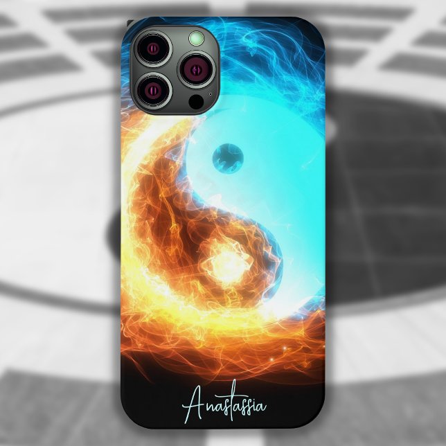 Yin Yang Ice and Fire sacred symbol  iPhone Case (Creator Uploaded)
