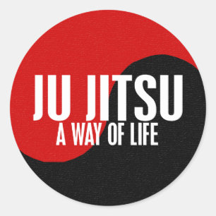 Yin Yang JU JITSU 1 Classic Round Sticker