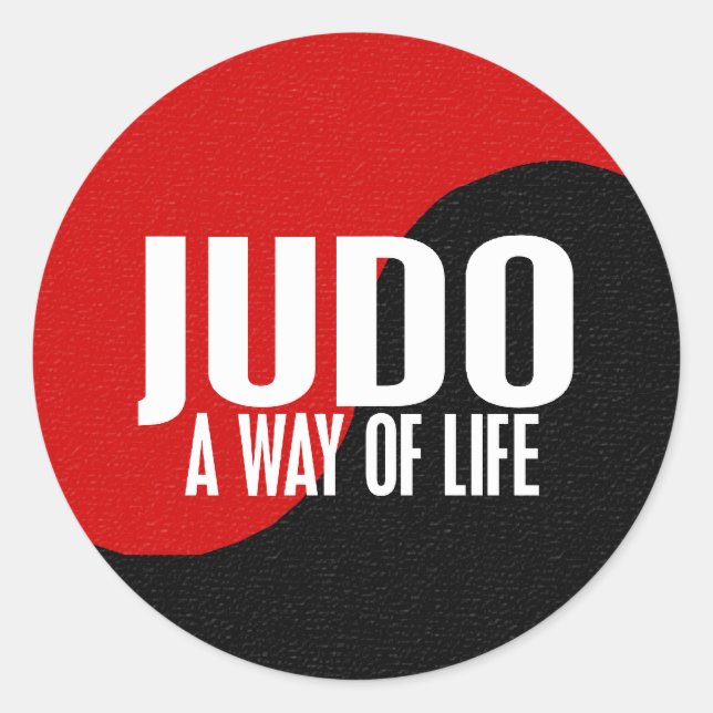 Yin Yang JUDO 1 Classic Round Sticker (Front)