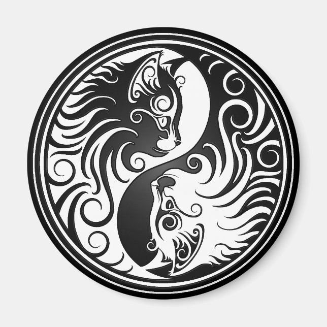 Yin Yang Kittens Magnet (Front)